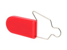 Red Blank Plastic Padlock Security Seal with Metal Wire