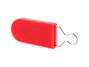 Red Blank Plastic Padlock Security Seal with Metal Wire Locked and Secured - 1 of 4