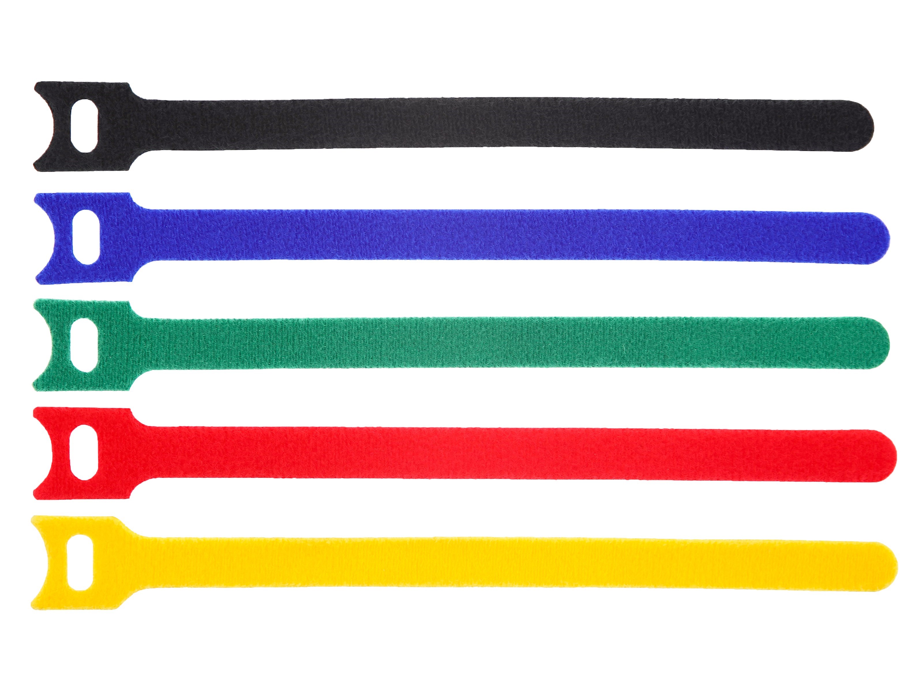 Secure Cable Ties 8 inch Multi-Colored Hook and Loop Tie Wraps - 50 Pa