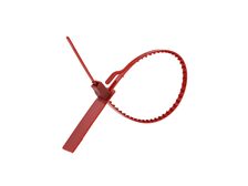 Picture of 11 Inch Blank Metal Detectable Tear Away Red Plastic Steal - 100 Pack