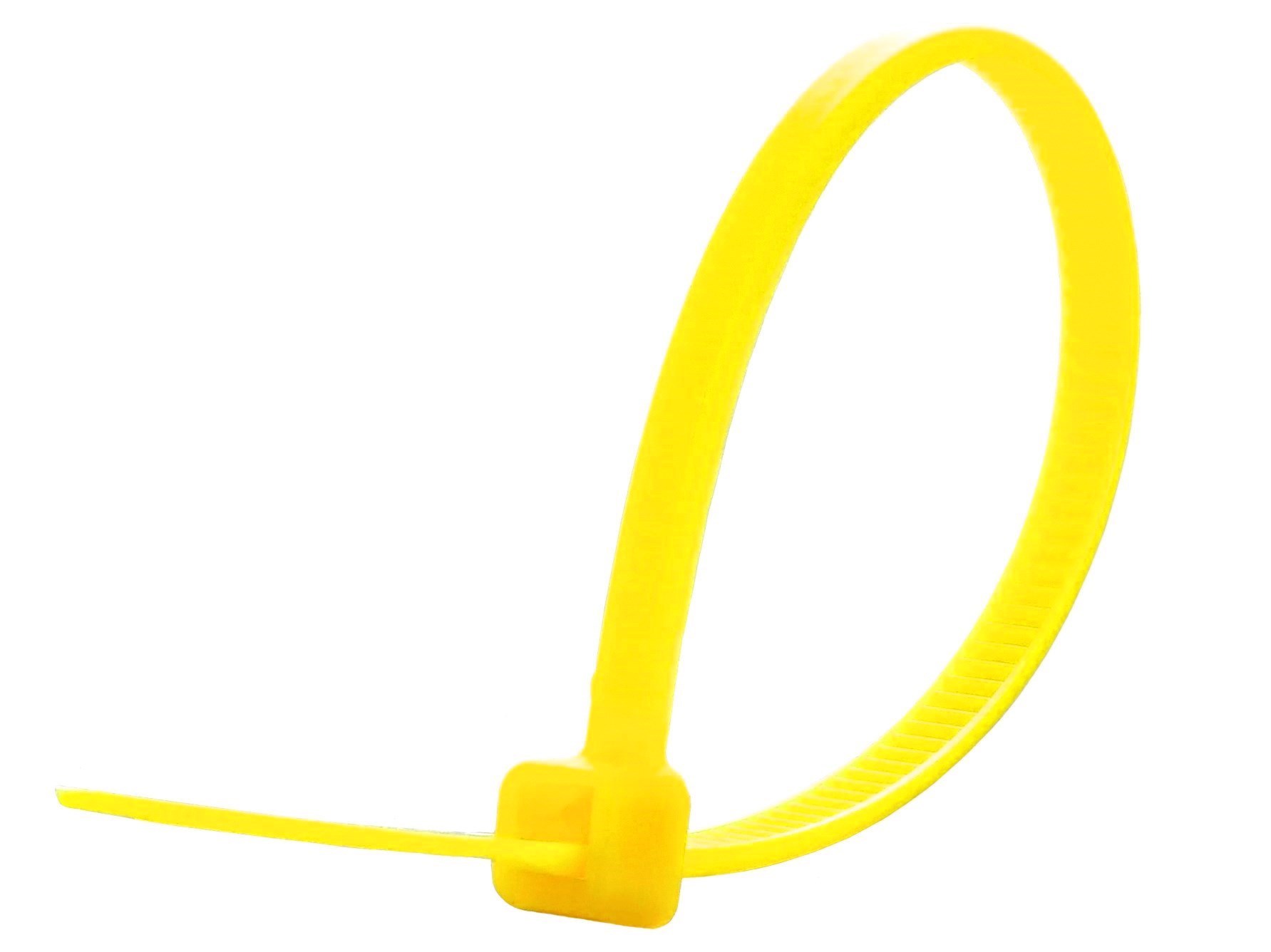 4" Fluorescent Yellow Nylon Cable Zip Ties 18LB USA MADE 100pk