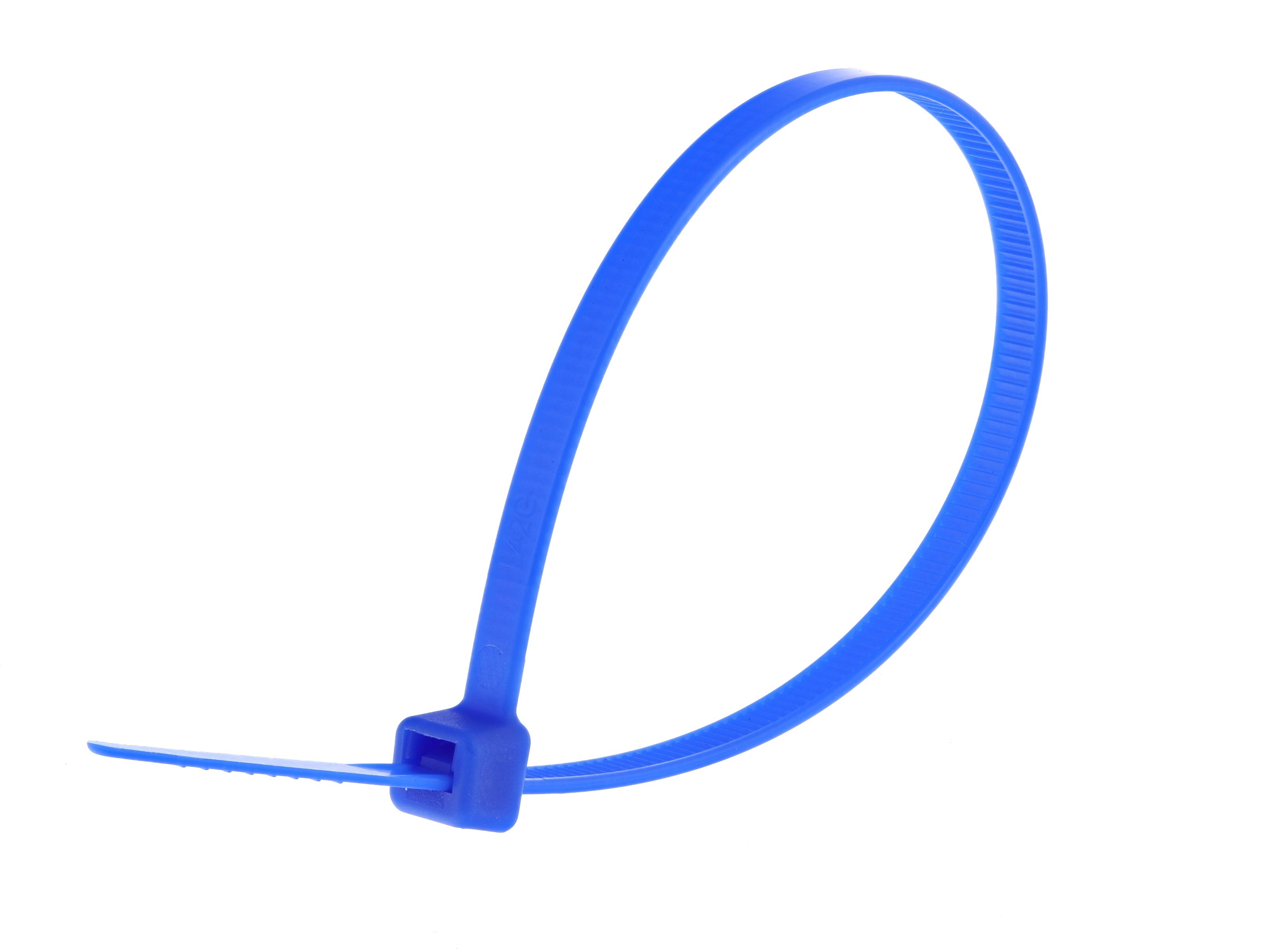 Secure Cable Ties 8 inch Blue Standard Nylon Cable Tie - 100 Pack