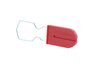 Picture of Red Plastic Padlock Security Seal with Large Metal Wire Ring - 100 Pack - 3 of 4
