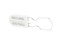 Picture of White Plastic Padlock Security Seal with Large Metal Wire Ring - 100 Pack - 1 of 4