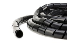 100 feet black 1 inch polyethylene spiral wrap