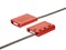 Picture of 12 Inch Red Pull Tight Stainless Steel Cable Seal with 3.5mm wire - 50 Pack - 1 of 2
