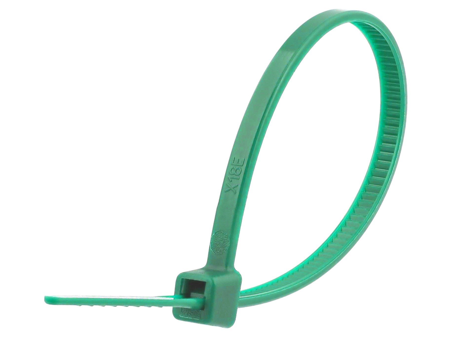 4 inch Green Miniature Nylon Cable Tie - 100 Pack