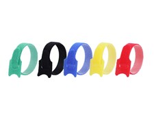 Picture of 6 Inch Multi-colored Hook and Loop Tie Wraps - 50 Pack