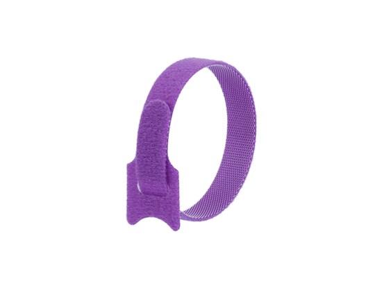 Picture of 8 Inch Purple Hook and Loop Tie Wrap - 50 Pack