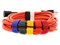 multiple colored cinch strap around orange cable - 3 of 4