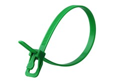 Picture of EveryTie 10 Inch Green Releasable Tie - 100 Pack