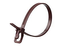 Picture of EveryTie 12 Inch Brown Releasable Tie - 20 Pack