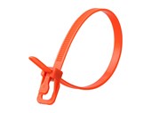 Picture of EveryTie 8 Inch Orange Releasable Tie - 100 Pack