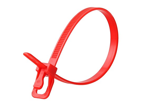Picture of EveryTie 8 Inch Red Releasable Tie - 100 Pack