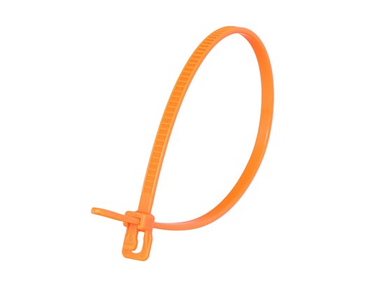Picture of VersaTie 6 Inch Fluorescent Orange Releasable Tie - 100 Pack