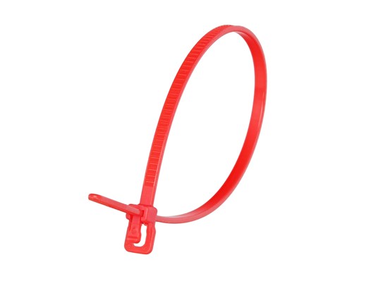 Picture of VersaTie 6 Inch Red Releasable Tie - 100 Pack