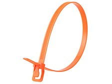 Picture of RETYZ WorkTie 14 Inch Fluorescent Orange Releasable Tie - 20 Pack