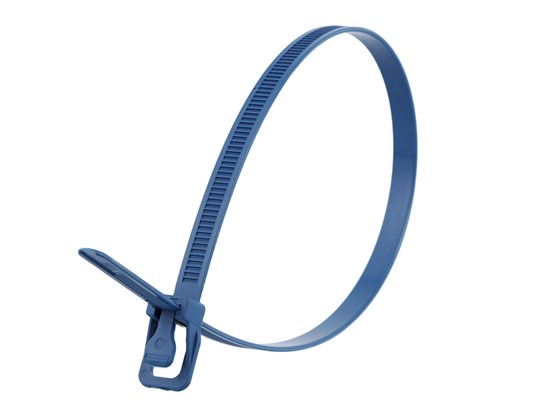 Picture of RETYZ Metal Detectable WorkTie 14 Inch Blue Releasable Tie - 100 Pack