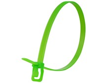 Picture of WorkTie 18 Inch Fluorescent Green Releasable Tie - 100 Pack