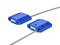 Picture of 12 Inch Blank Blue Pull Tight Galvanized Steel Cable Seal with 2.5mm wire - 50 Pack - 1 of 2