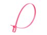 Picture of 12 Inch Fluorescent Pink Releasable/Reusable Cable Tie - 100 Pack - 0 of 5