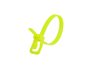 Picture of 6 Inch 50 Lbs Fluorescent Yellow Releasable/Reusable Cable Tie - 100 Pack - 0 of 1