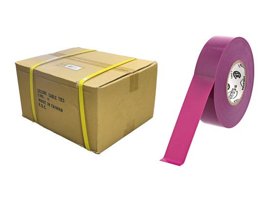 Picture of Full Case of Purple Electrical Tape 3/4 Inch x 66 Feet - 200 Rolls