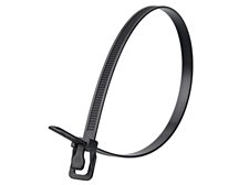 Picture of 24 Inch Black Releasable/Reusable Cable Tie - 5 Pack